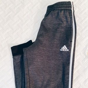 Adidas Jogger Sweatpants Black and Gray Space Dye Boys Size Large 14-16